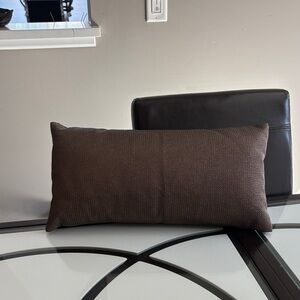 Brown Textured Throw Pillows (2)